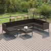 Vidaxl 9-Cz. Set da Giardino, Cuscini, Rattan PE Grigio