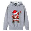 Men's and Women's Santa Claus Printed Fleece Hooded Sweatshirts