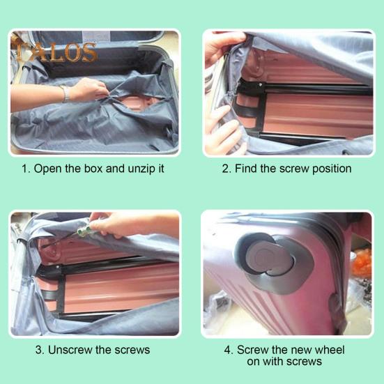 1 Paar Universal-Ersatzräder, geräuscharm, zweireihig, groß, Trolley-Gepäckrad, Reparatur, Reisekoffer, Teile, Zubehör, Rad