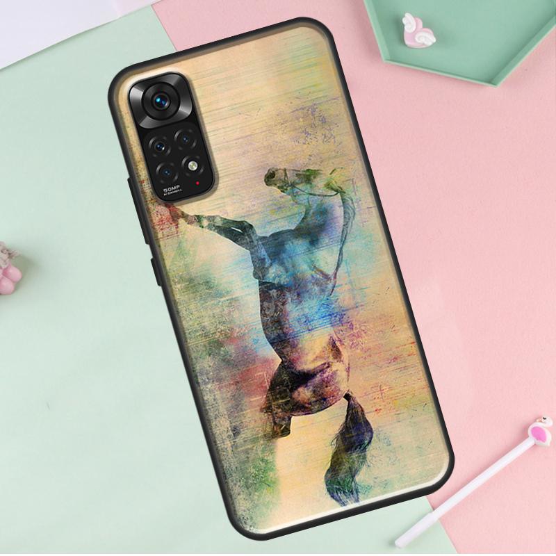 Malba zvířete koně Kryt pro Redmi Note 12 Pro Plus Pro Redmi Note 10 8 9 11 Pro 12S 11S 10S 9S 9C 10C 12C Pouzdro