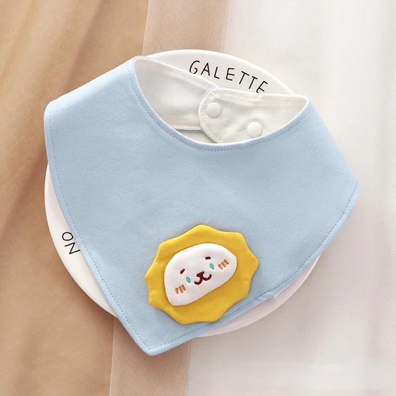 Triangle Cartoon Baby Bibs Soft Newborn Feeding Towel Cotton Cloths for Girls Boys Bandana Bib Newborn Saliva Towel Burp Cloths