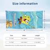 SpongeBob Beach Towel, Personalized Custom Text, Quick Dry Soft Large Towel For Swimming Pool Travel