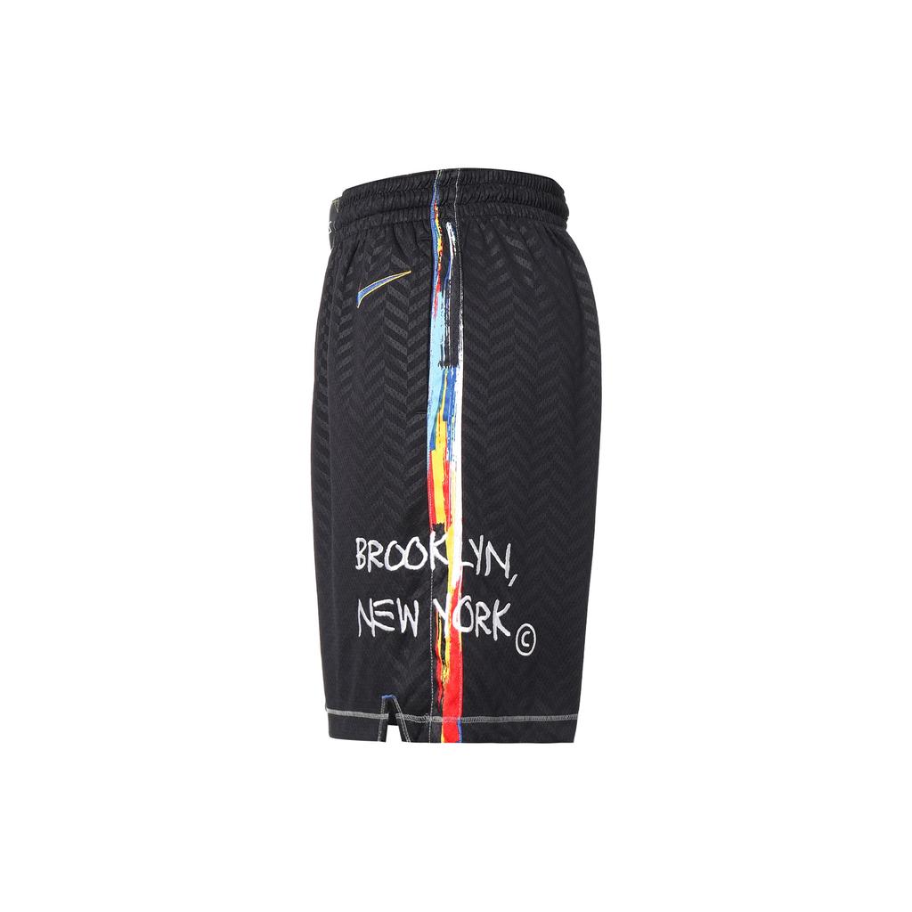 Nike FW20 Fan Edition Brooklyn Nets Casual Sports Loose Straight Basketball Pants Men Bottoms Black CN1964-010