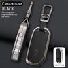 Zinc Alloy Leather Car Key Fob Case For Kia Ceed Cerato Forte Niro Seltos Sorento Soul Sportage Telluride K5 Keyless Case