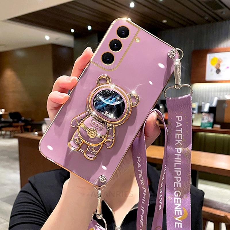 S 21 22 24 Etui na pasek Crossbody do Samsung Galaxy S21 S22 S23 S24 Plus Ultra S20 Fe Silikonowa podstawka etui Note 10 20