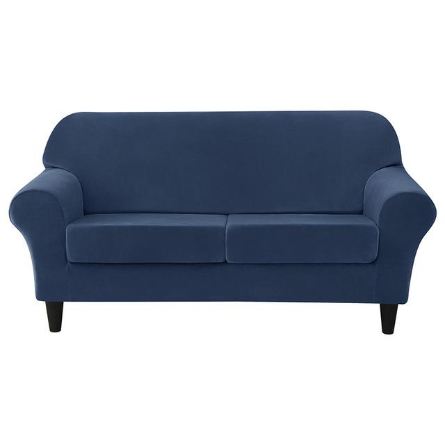 Soft Velvet European Sofa Cover With Seat Cushion Pad Covers For Living Space Home Spandex Fabric Stretch Armchair Couch Furniture Protector