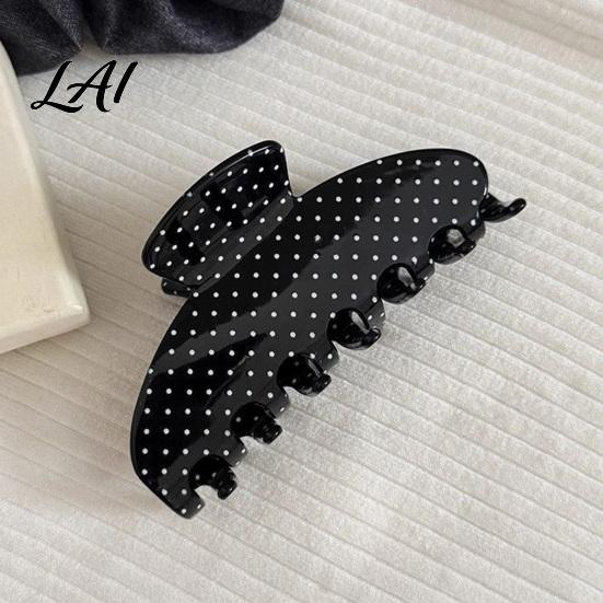 Modische Haarklammern Polka Dot Krallenklemme für Damen 3,9 Zoll Schwarz/Weiß/Rot Große Klammern Großes Geometrisches Accessoire Starker Halt Kein Verrutschen Dick oder