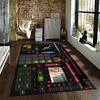 "Digital DJ Mixer Design Carpet with Colorful Waveforms and Screen Elements Print" Suitable for Use As an Anti-slip    for    Room and Bedroom Sofas