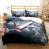 Literie 3D Avion Ciel Bleu Imprimé Taille Queen Pour Garçons Enfants Housse de Couette Avion Linge de Maison De Literie