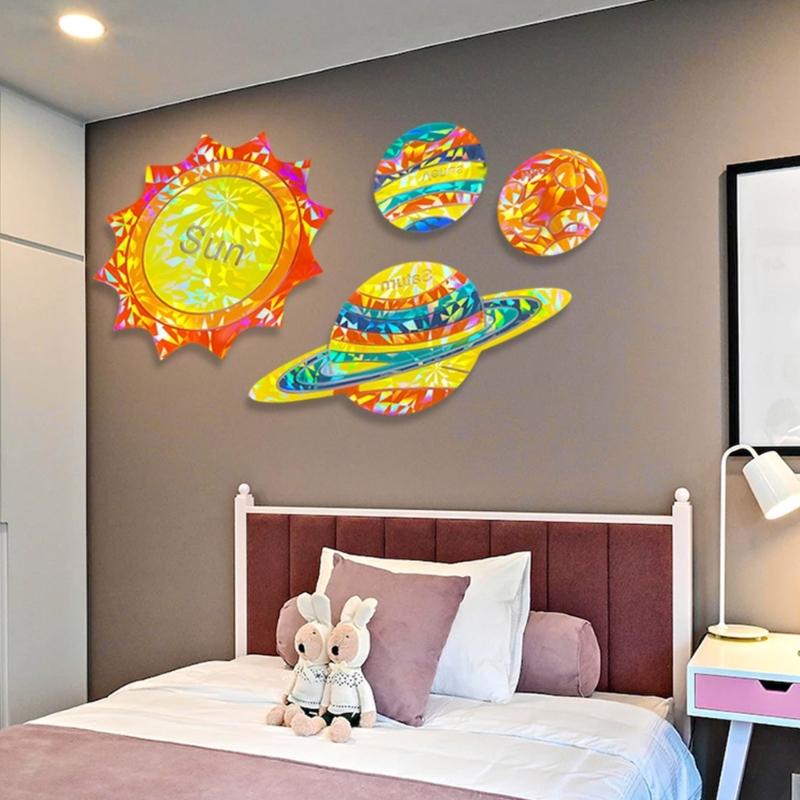 DIY Solar System Coaster Silicone Mould Holographic Epoxy Resin Mold DIY Ornaments Mold Handmade Crafts Tool Easy Clean