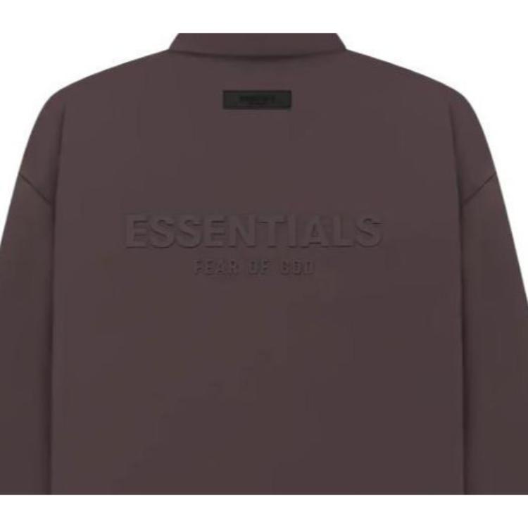Fear of God Essentials SS23 Unifarbene Nylon-Windjacke mit Reißverschluss und Kragen Herren Oberbekleidung FOG-SS23-072
