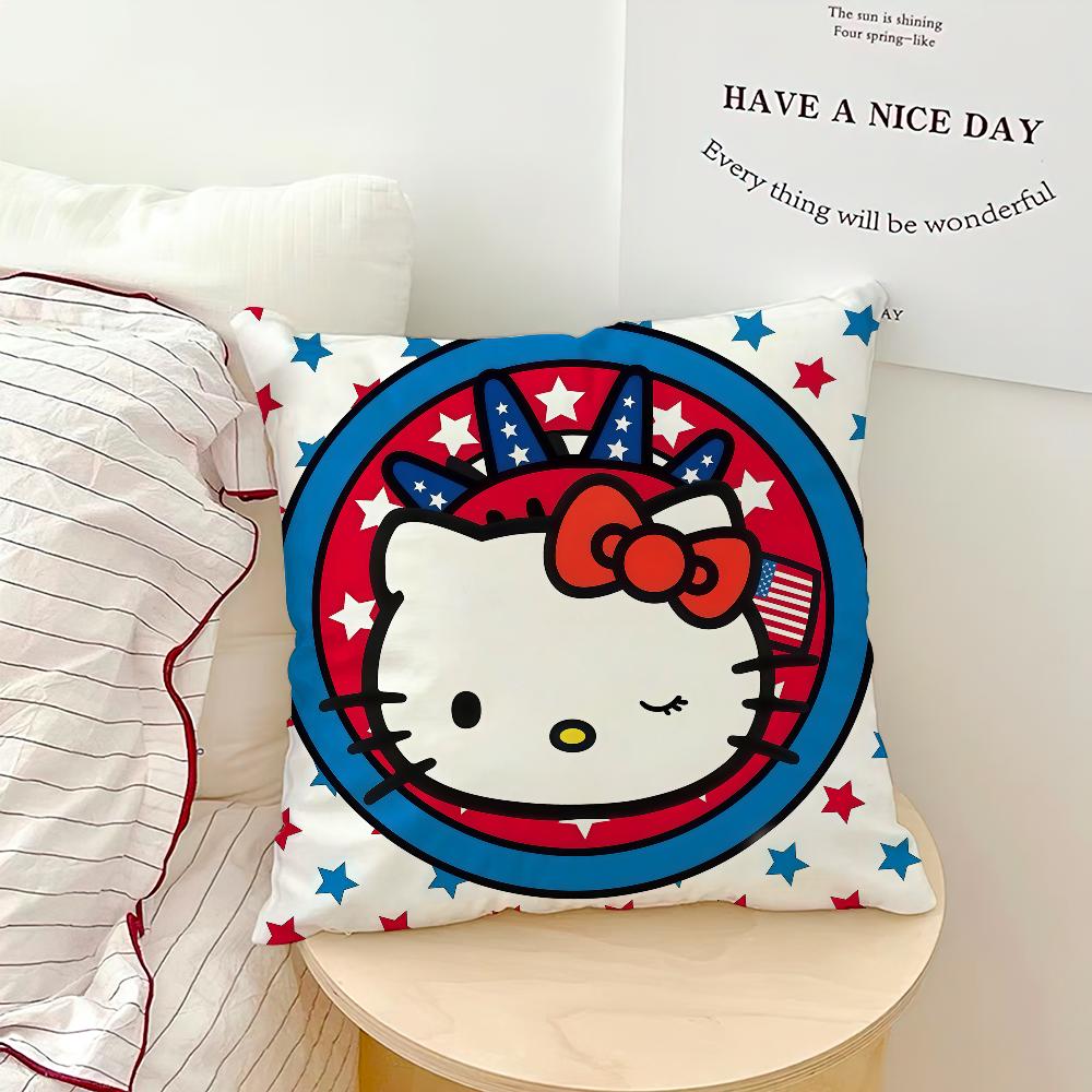 Funny Art Cartoon Kawaii H-Hello K-Kitty Sro Comfort Soft Hogar Pillowcase For Sofa Living Room Bed Home Decor Protective Covers