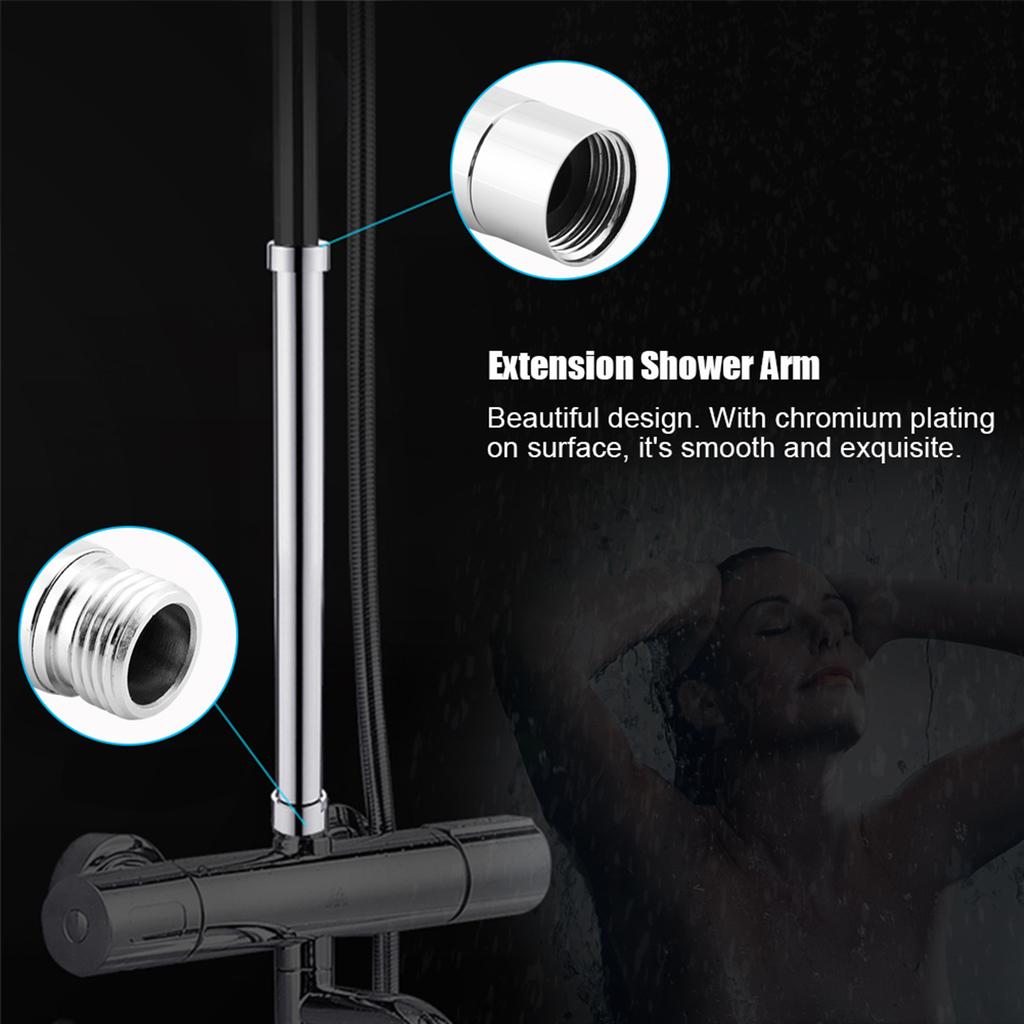 Extension Shower Arm Stainless Steel Extender Tube Shower Head Extension Rod