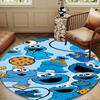 Elmo And Cookie Sesame Friends Round Rug for Livingroom,Bedroom, Palyroom, Chair Rug, Area Rug, Circle Carpet, Large Size Decor Fan Christmas Gift