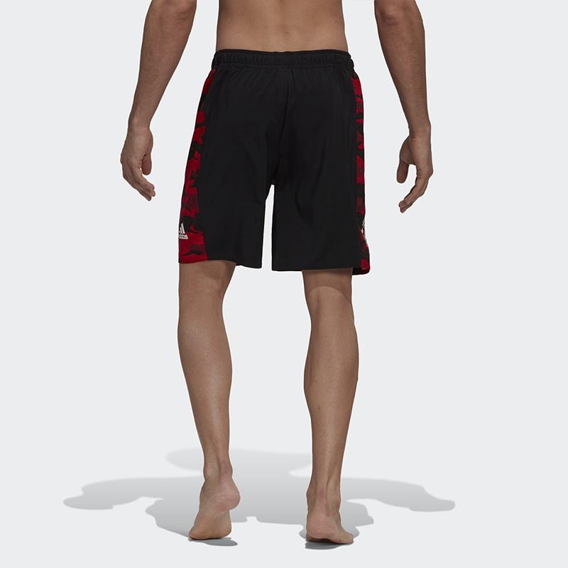 adidas Manchester United Soccer/Football Sports Training Patchwork Print Shorts Black Men's GM8984