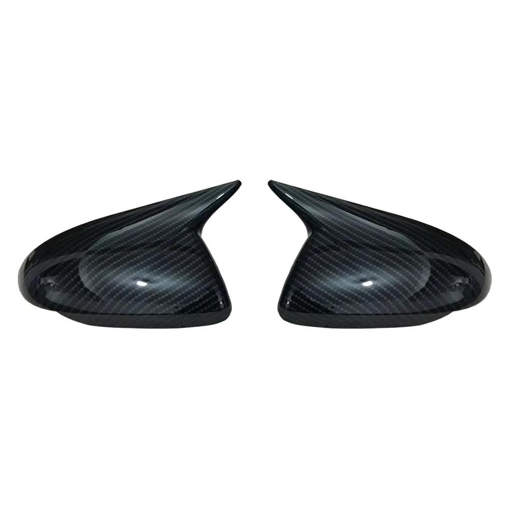 For Hyundai Accent Solaris I30 2017-2025 Car Rearview Side Mirror Cover Sticker Wing Cap Exterior Door Case Trim Carbon Fiber