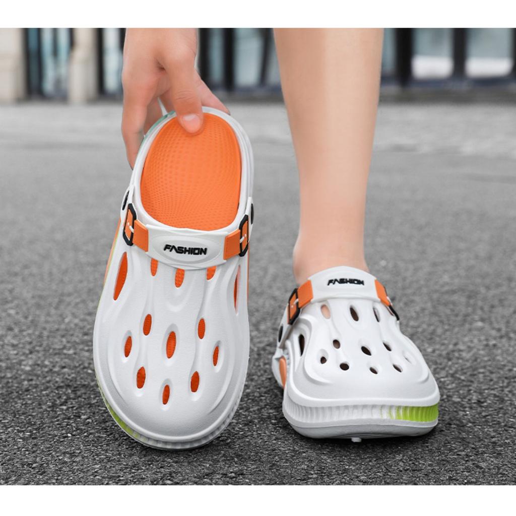 Men's Thick-Soled Perforated Summer Outdoor Comfortable Fashion New Beach Slip-On Sandals for Women