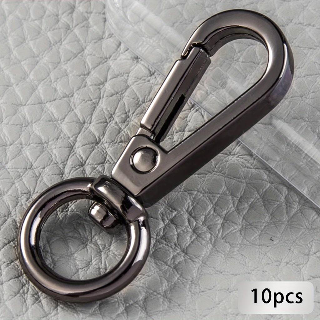 10Pcs Swivel Lobster Clasps, Classic Swivel Trigger Snap Hooks, Push Gate Snap Hook Bag Clips for Lanyard DIY Outdoor Keychain