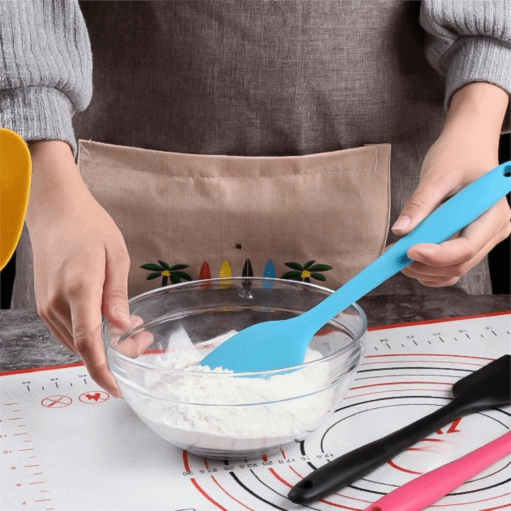 4pcs Food Grade Silicone Baking Cream Scraper Non Stick Butter Mixer Batter Scraper  Bakery