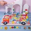 Non-Toxic Montessori Educational Wooden Toys Preschool Children Fire Truck Busy Board Math Fishing Games Early Toys For Kids Xmas Gifts