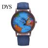 Creative World Map Plane Ceas de mână unisex Pointer Quartz No Numbers Party