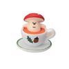 Mushroom Christmas Ornaments Miniature Resin Santa Claus Decoration  Cake Decoration