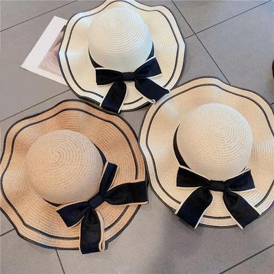 Γυναικείο Καπέλο Ηλίου Παραλίας Ψάθινο Καπέλο, Κατάλληλο για Φρέσκα Πρόσωπα, Κατάλληλο για Ταξίδι, Πολυλειτουργικό Καπέλο Ηλίου