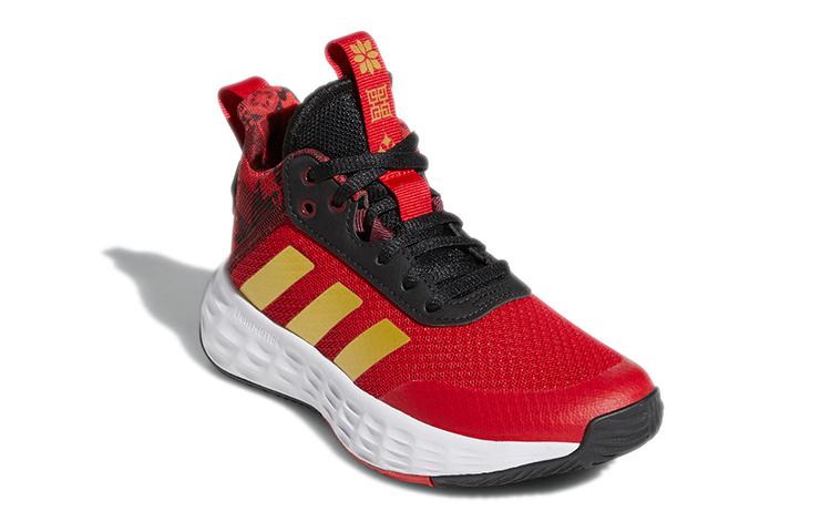 Adidas OwnTheGame 2.0 Abrasion Resistant Mid top Children's Basketball Shoes Red Kids' GY0813