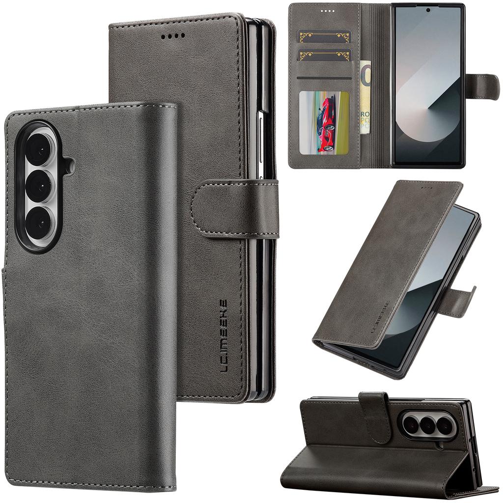 Luxus Business Magnetkartenfach Geldbörse Leder Handyhülle für Samsung Galaxy Z Fold 7 6 5 4 3 Buch Dünne Tasche Ständer Abdeckung