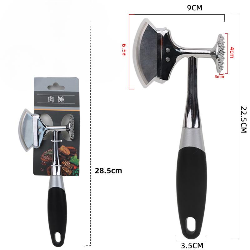 Double-sided Axe for Bone and Meat Chopping Multi-functional Household Kitchen Zinc Alloy Meat Floss Hammer