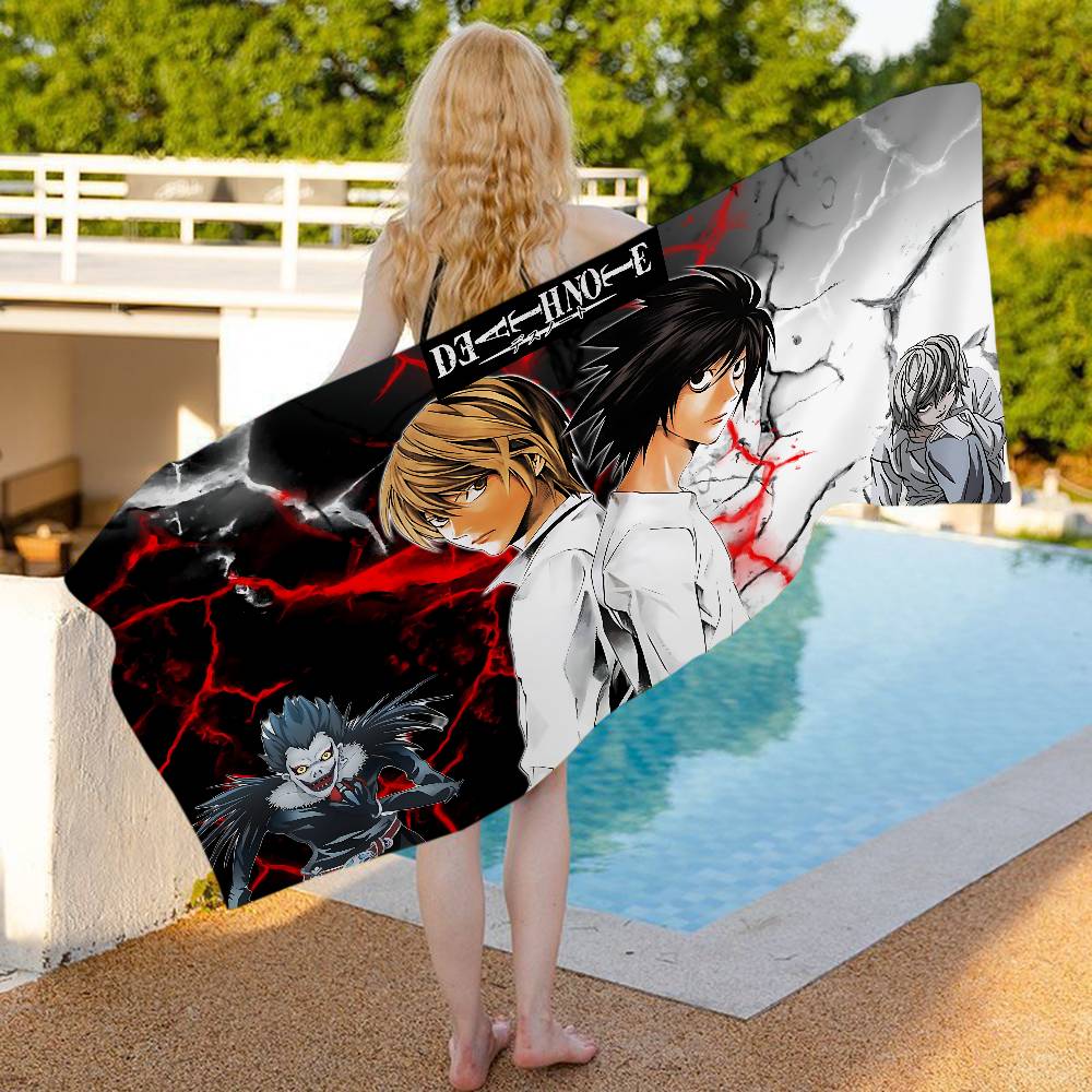 Hot Anime Death Note Microfiber Printed Beach Towel Mountain Climbing Yoga Beach Swimming Running Absorbent Soft Towel