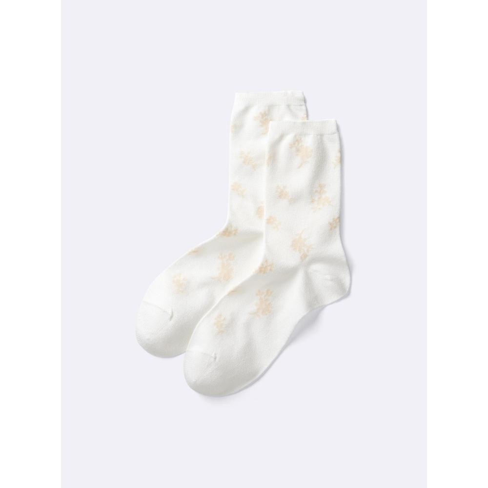 

Носки унисекс Gu от Uniqlo, с блестящим цветочным узором +e 01 OFF WHITE/ONE SIZE