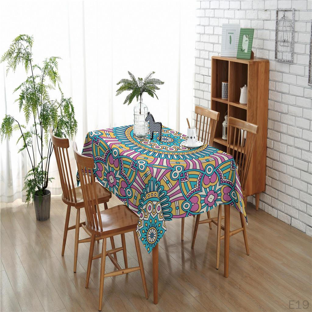 -resistant Printed Tablecloth TV Stand Refrigerator Table Mat Decorative