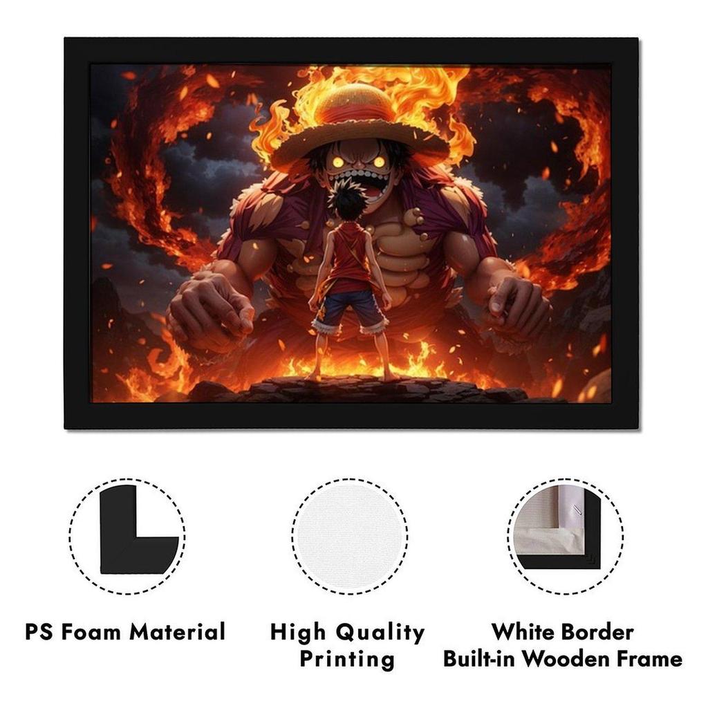 One Piece Luffy Anime Landschaft Wandkunst - Jungendlicher Stil für Schlafzimmer oder Wohnzimmer