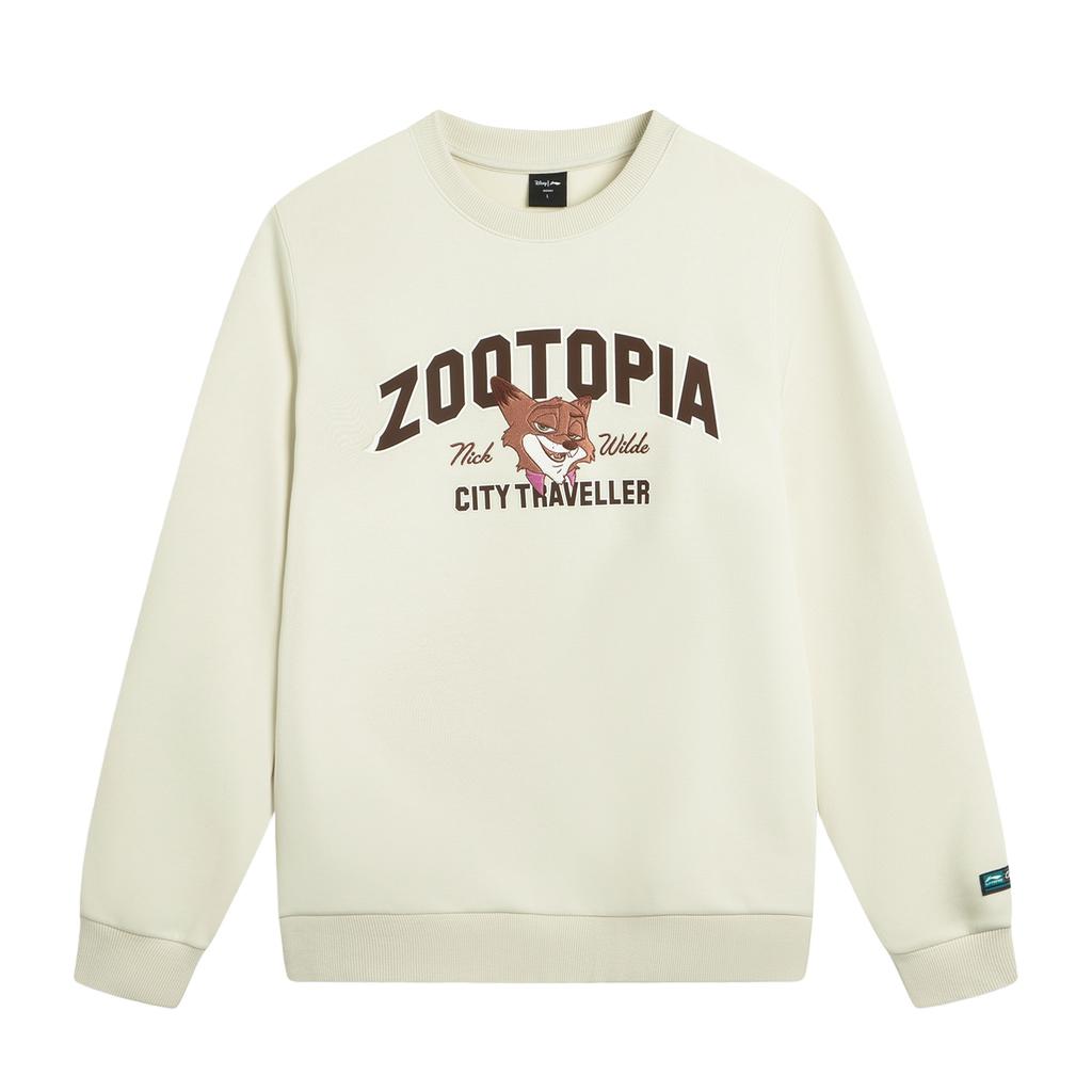 Li Ning Sweatshirts Men's Silver Birch Gray Crew Neck Moderate Other AWDVB25-1