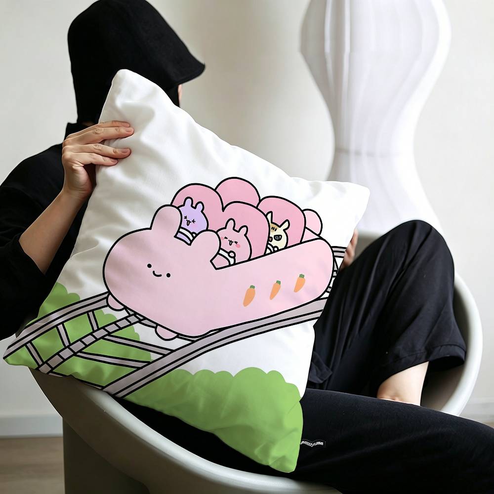 A-Asamimichan Sweet-Adorable Pillow Cover for Bedroom Room and Living Room Sofa Decorative Cushion Cover