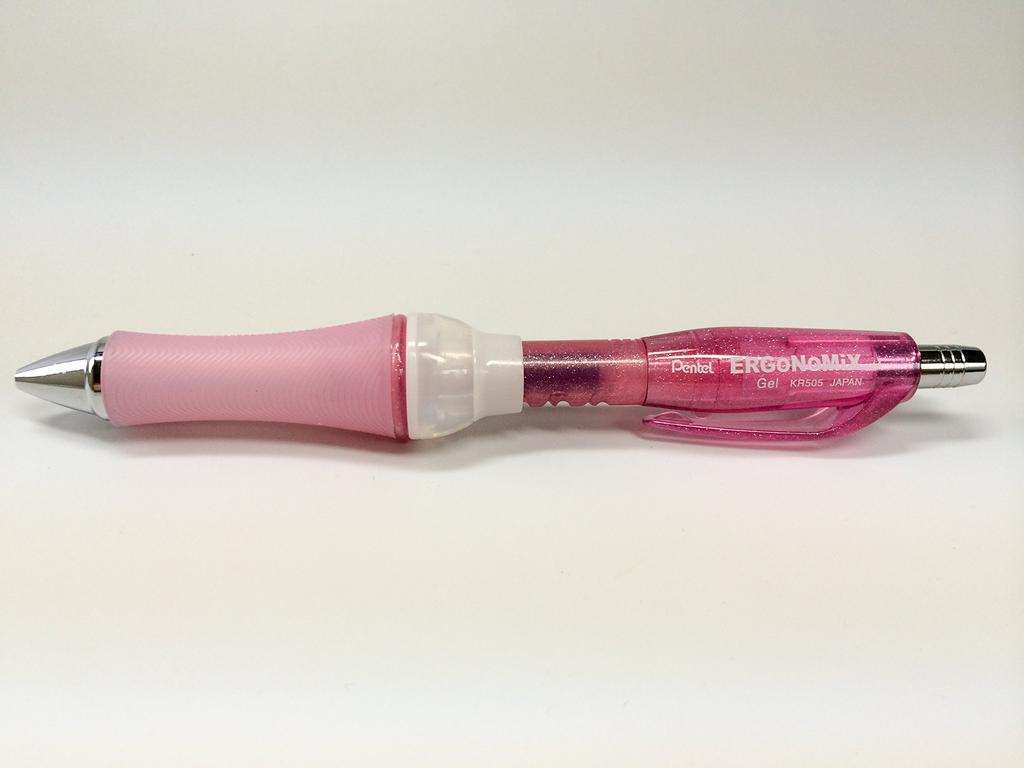 And Pentel ErgoNoMiX Gel Ballpoint Pen [Discontinued Rare] 0.5mm (Clear Pink)
