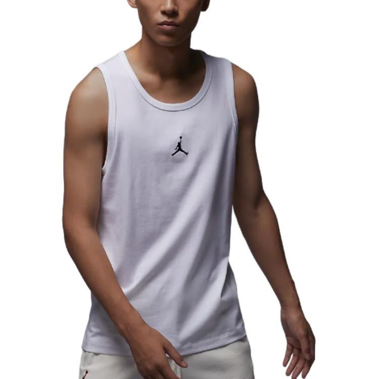Jordan Men Embroidery Logo Tank White FQ6990-100