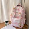 Children's Schoolbag Women's Cartoon Printed Large Capacity Backpack with Coin Purse