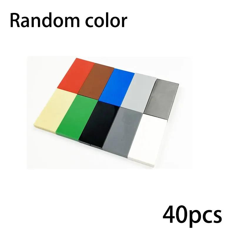 Non-Toxic Compatible 87079 Diy Building Blocks Figures Bricks Smooth 2X4 Ceramic Tile Bricks Educational Creative Size For Children 40Pcs