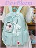 Style Backpack For Girls With Nylon Material And Large Capacity For School Use