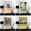 Henri Matisse Museum Exhibition Poster, Les Pivoines Oil Painting, Matisse Colours Abstract Wall Picture, Living Room Wall Decor No Frame