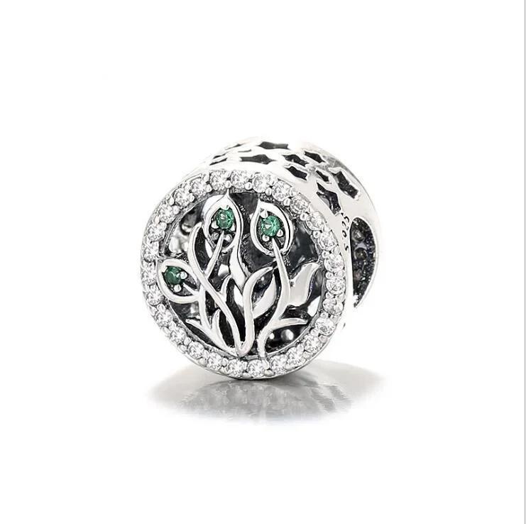 Original Copper Plant Cactus Ginkgo Leaf Clove Coconut Tree Bead Charms For Diy Bracelet Necklace Women Gift