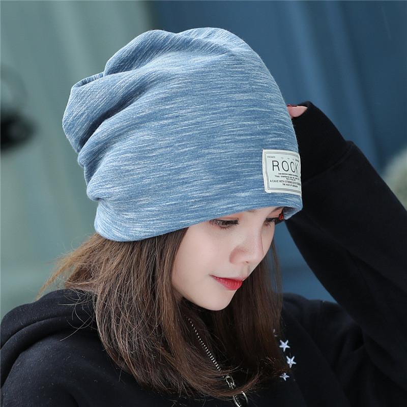 Rock Letter Brand Knitted Sweater Hat With Flap Ear Protection For Unisex Adults