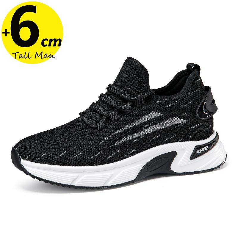 

Lift Shoes Men s Chunky Elevator Mesh Outdoor Sports Sneakers Height Increase 6cm 37