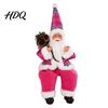 Indoor Festive Shelf Sitter Christmas Sitting Santa Claus Figurine Cute Doll with Gift Bag Xmas Home Ornament Collection And Presents for Holiday