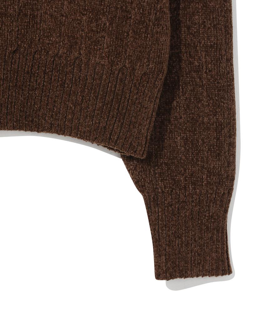 BEENTRILL Women'S Metal Hashtag Ribbed Knit (Chocolate)