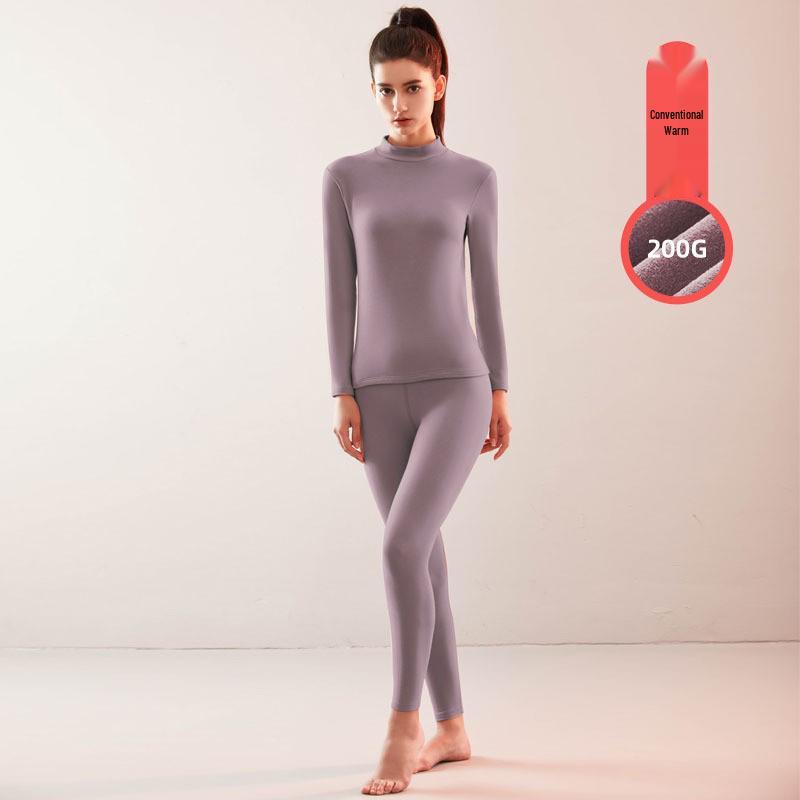 Women's Ultra-Thin Thermal Underwear Set: Skin Care Top & Bottoms for Autumn/Winter