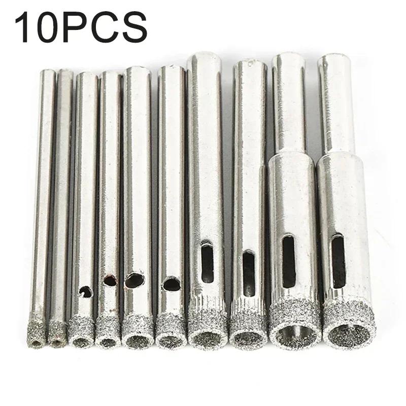 

10pcs Drill Bit Set Tile Marble Glass Ceramic Hole Saw Set Drilling Core Bits For Glass Tiles Marble Granite Ceramic 2/4/5/6/8mm China Mainland