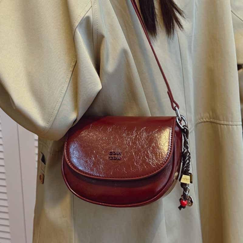 High-end Saddle Bag, Fashionable and Versatile Commuter Single-shoulder Bag, Crossbody Bag